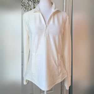 Tommy Bahama Everyday Active 1/4 Zip Pullover Activeware Top Women's S Cream EUC